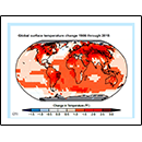 Global surface temperature change 1986 through 2015