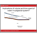 Implications of volume and time spent of water in subglacial system?