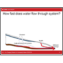 How fast does water flow through the system?