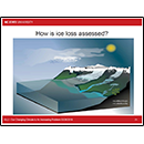 How is ice loss assessed?