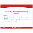 Alternate/Additional warming causes