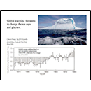 Global warming threatens to change the ice caps and glaciers.